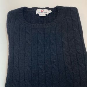 Vineyard vines black cable cashmere sweater